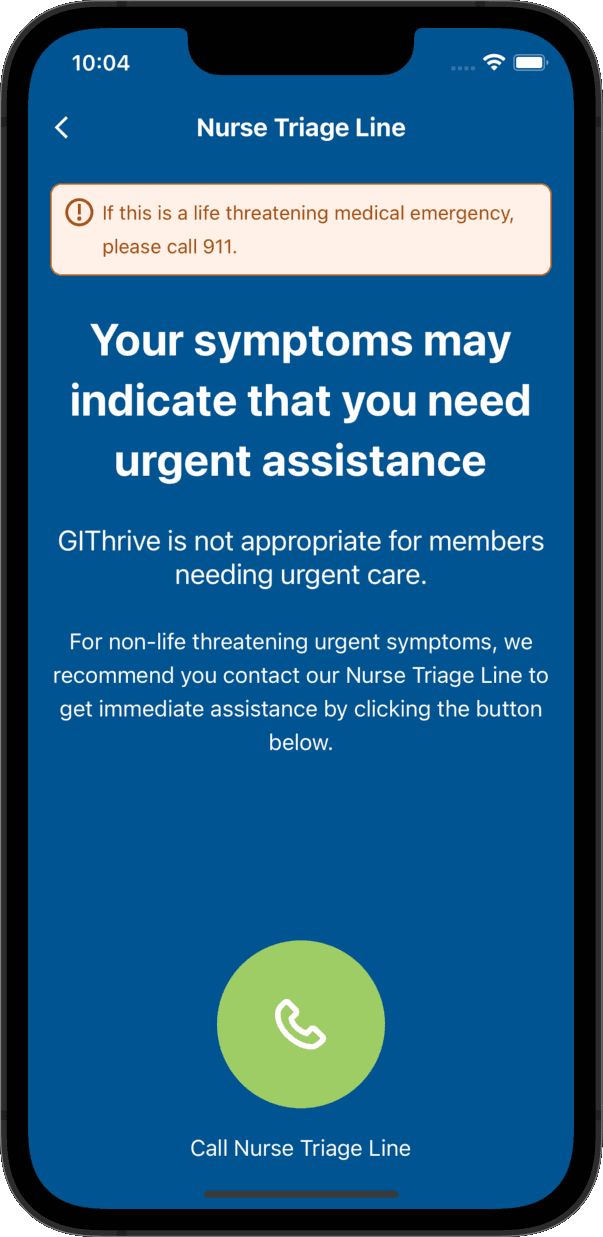 GIThrive Nurse Triage